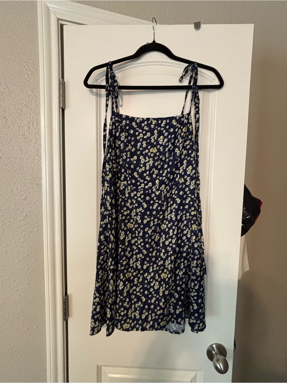 Navy Floral Tie-Strap Sundress